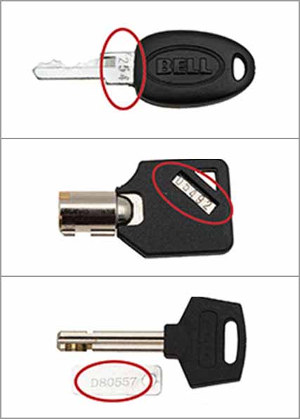 bell bike lock key